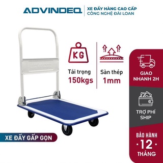 Xe đẩy hàng 4 bánh gấp gọn chở150kg nhập khẩu ADVINDEQ TL-150, xe kéo hàng đa năng xếp gọn, bảo hành 1 năm