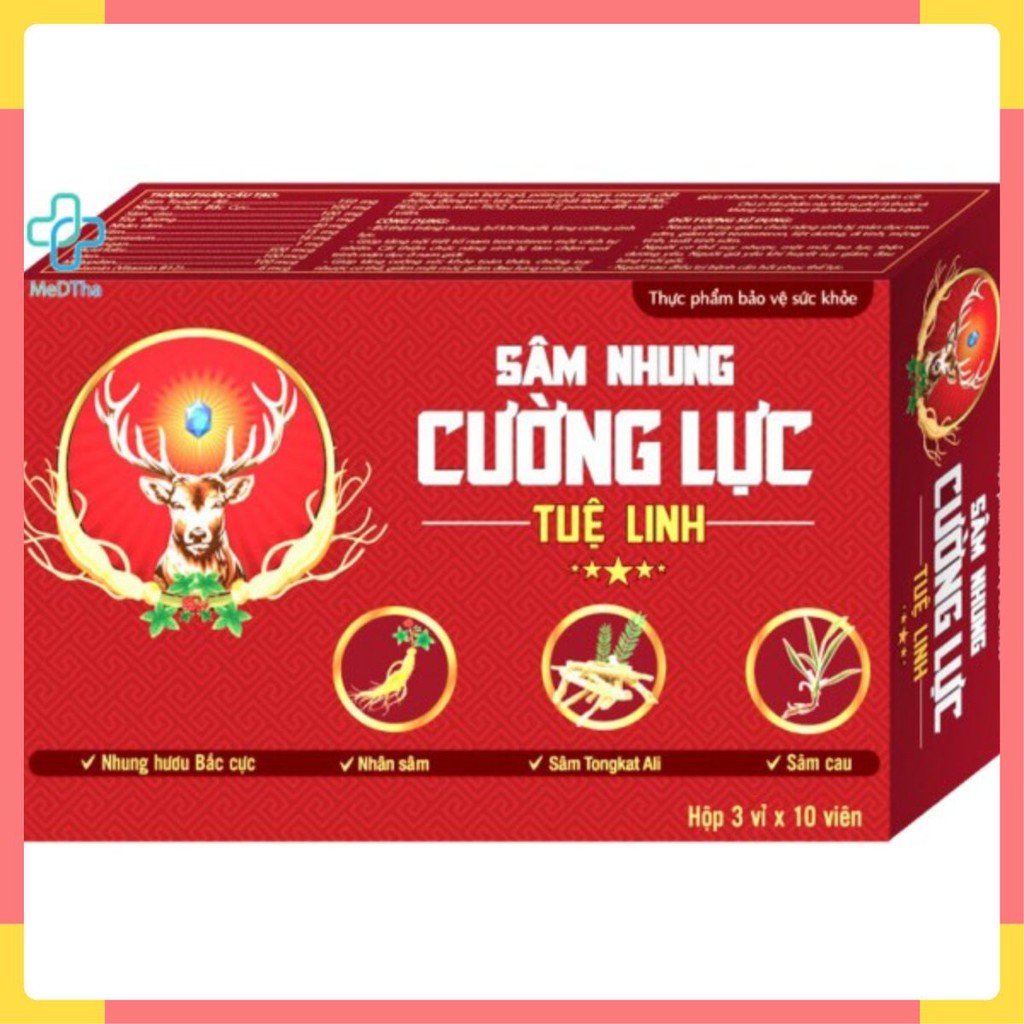 Sâm Nhung Cường Lực Tuệ Linh - Thể lực dồi dào, sinh lý vững mạnh (Hộp 30 viên) [Chính hãng]