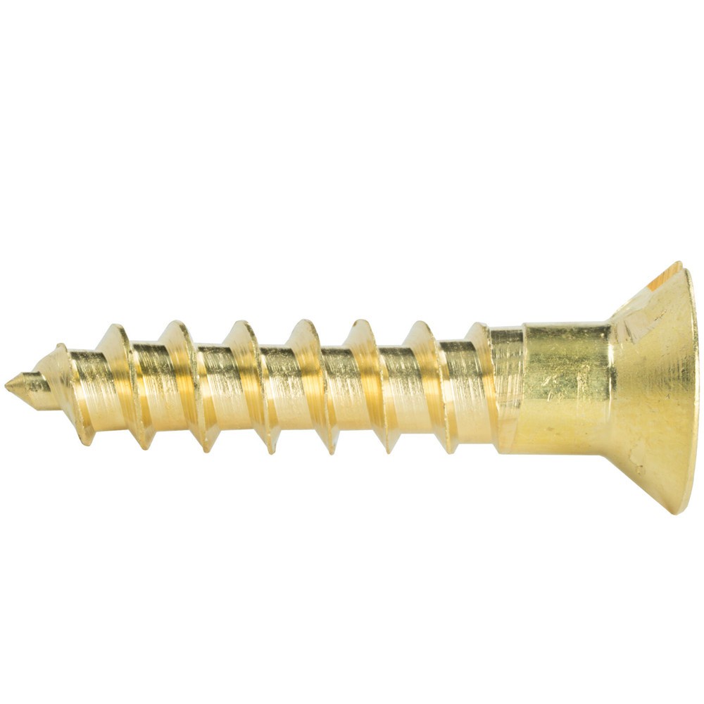 ROW Chipboard Slotted Flat Head Slotted Drive Self Drilling Wood Screws New Tapping Fasteners Hardware Solid Brass