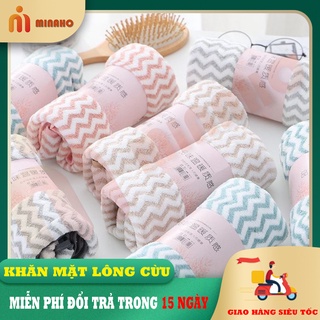 Khăn Mặt Lông Cừu MINAHO - Khăn mặt Hàn Quốc Vân Sọc Siêu Thấm Hút Nước