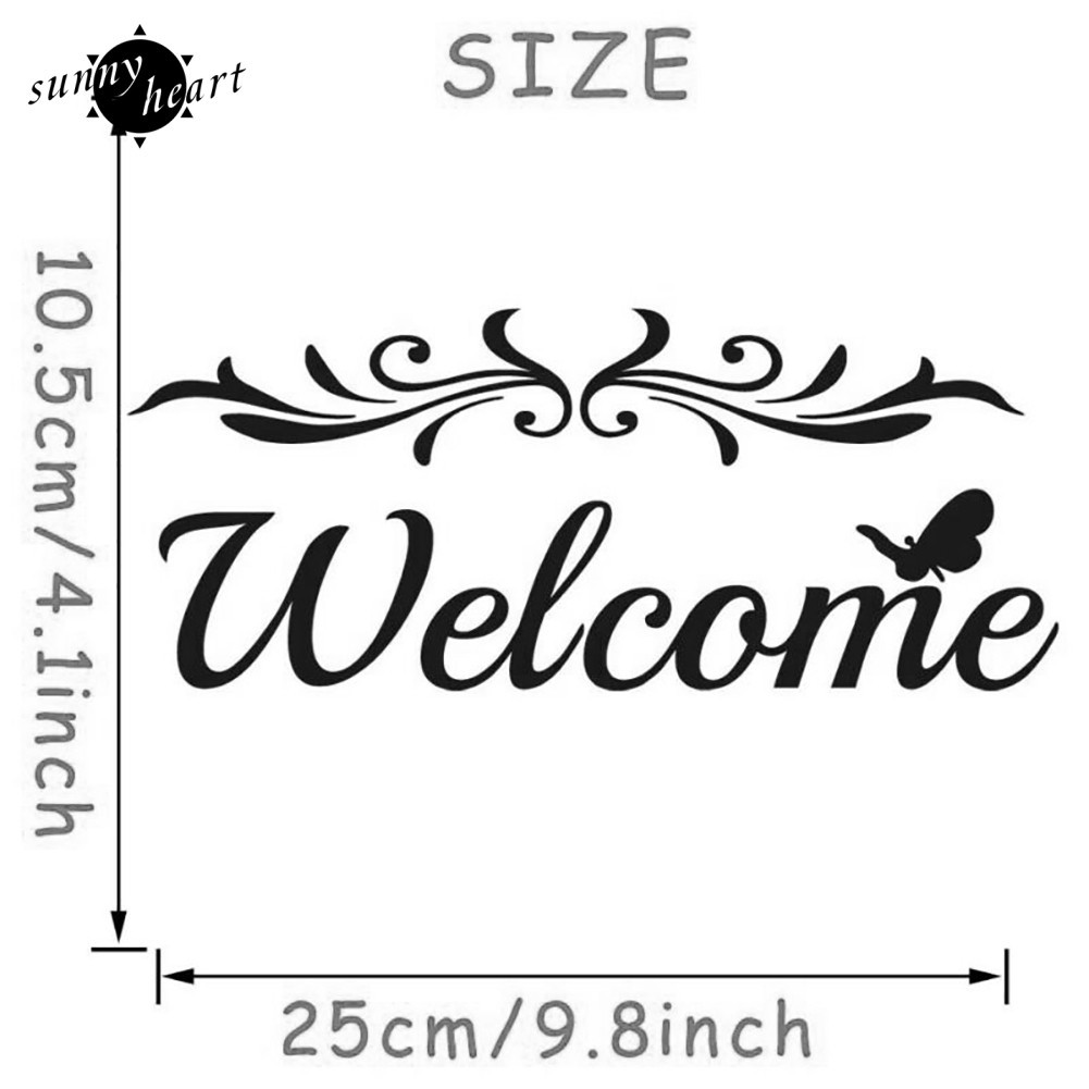 Sale 70% Decal nhựa PVC dán tường in chữ Welcome, As pictures show Giá gốc 43,000 đ - 79A80