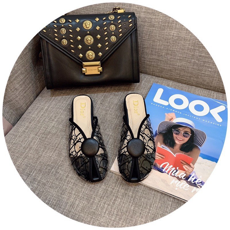 Giày Sục Nữ Họa Tiết Nụ Hoa 3 Hở Mũi tông Màu Cực Xinh (2 Mẫu) | BigBuy360 - bigbuy360.vn