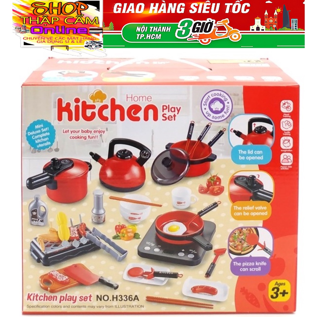 Bộ đồ chơi 36 món cho bé gái và bé trai Đồ chơi nấu ăn Kitchen Set