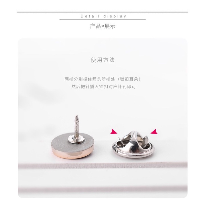 Khuy cài áo mini chống hở, set 10 ghim cài áo mini cố định cổ áo, váy rộng, cổ khoét sâu cho nữ
