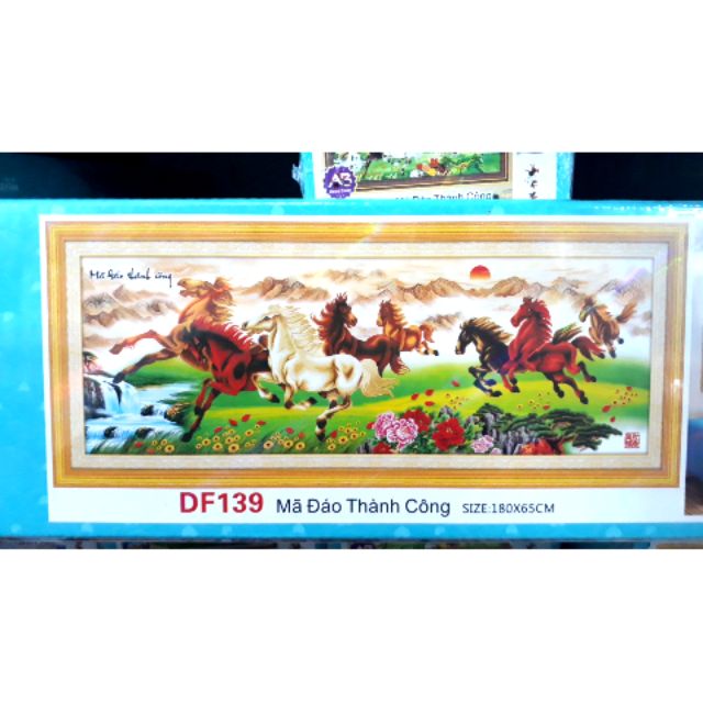 TRANH ĐÍNH ĐÁ  MÃ ĐÁO THÀNH CÔNG DF193