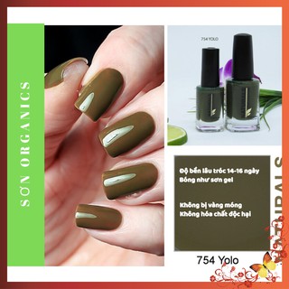[Sơn Thường Như Sơn Gel] Sơn Móng Tay Màu Xanh Rêu 15ml Organic Naturals Collection