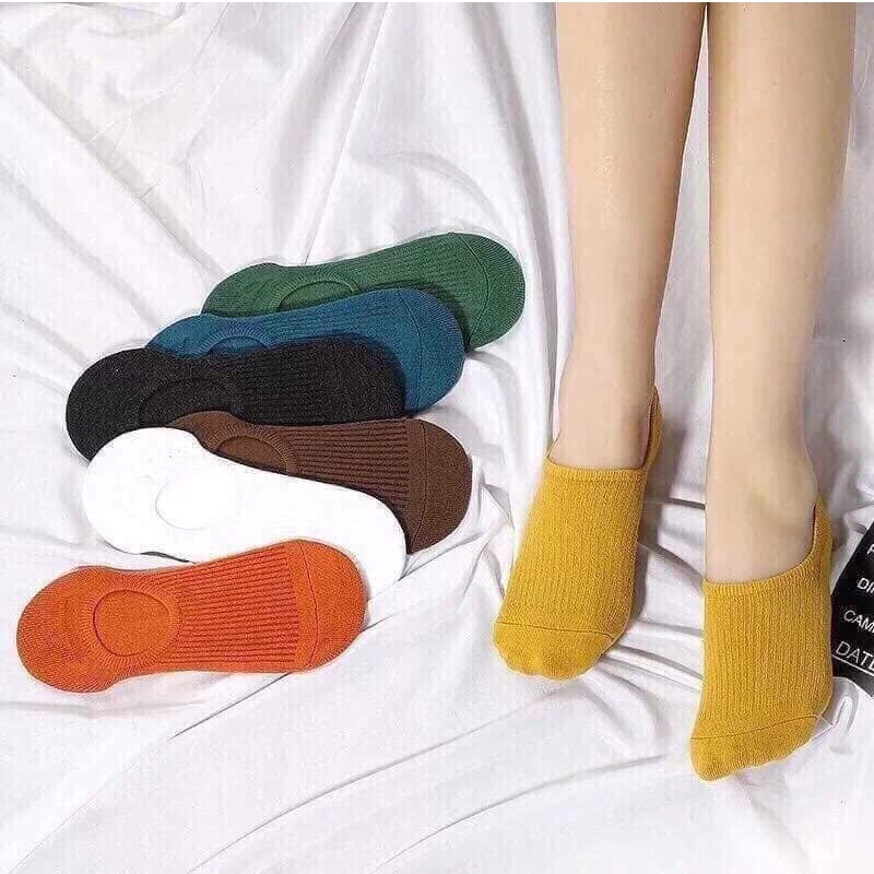 Sét 10 đôi tất hài gân nữ chất liệu cotton