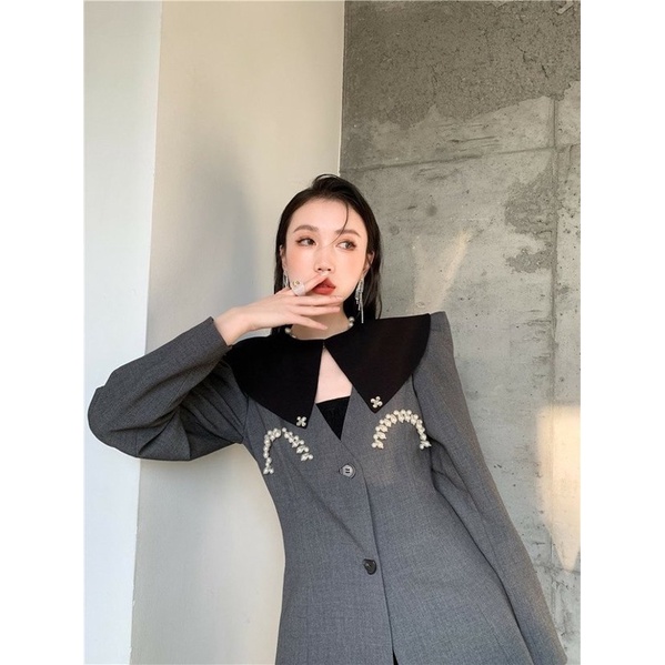 Đầm vest xoè tay dài koreastyle