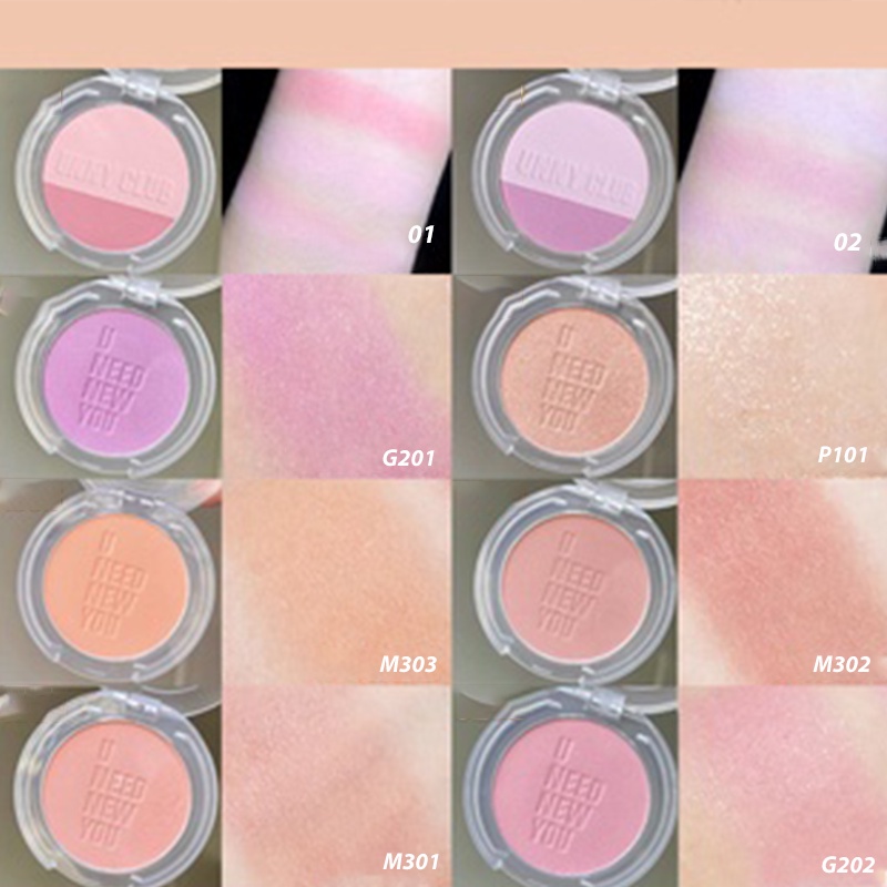Unny club Phấn má hồng dạng nén kem màu sắc ngọt ngào đáng yêu