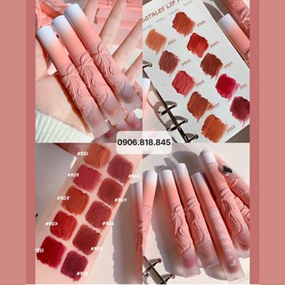 Son Kem Lì Mịn Môi GOGOTALES Pink Nơ Khắc Nổi Siêu Xinh GT218
