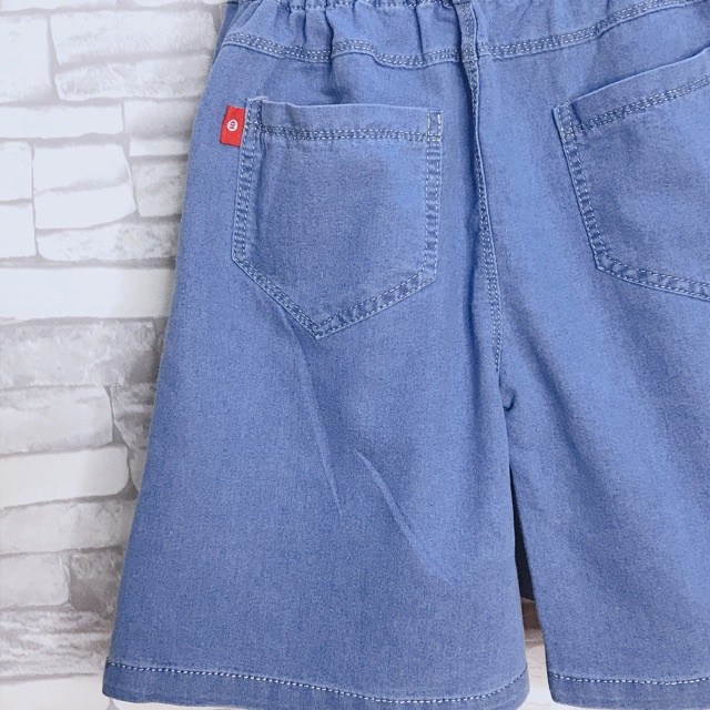 Quần short bé gái KiXi quần jean bé gái, ống rộng vải mềm quần ngố phong cách hàn quốc CMQG02