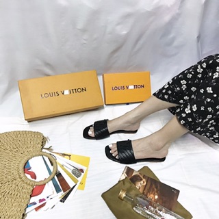 Dép quai bản thêu L da mềm