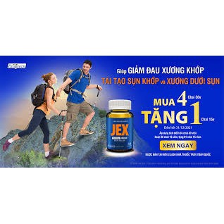 JEX MAX Chính Hãng lọ 30 Viên uống hỗ trợ điều trị viêm khớp - bổ khớp, tái tạo sụn khớp - Có tem tích điểm