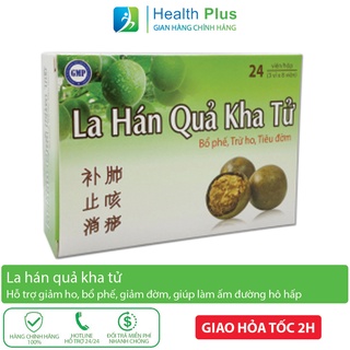 Kẹo ngậm la hán quả kha tử giúp bổ phế, giảm ho, long đờm - hộp 24 viên