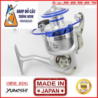 Máy câu cá yomoshi al full kim loại đủ size 3000, 4000, 5000, 6000, 7000