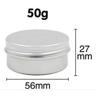 Hũ nhôm tròn chiết mỹ phẩm 50g