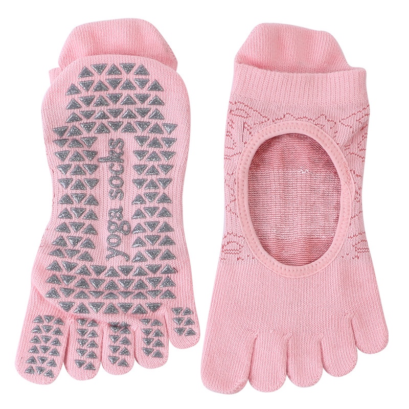 Đôi Tất Cotton Năm Ngón Chống Trượt Hở Lưng Cho Nữ