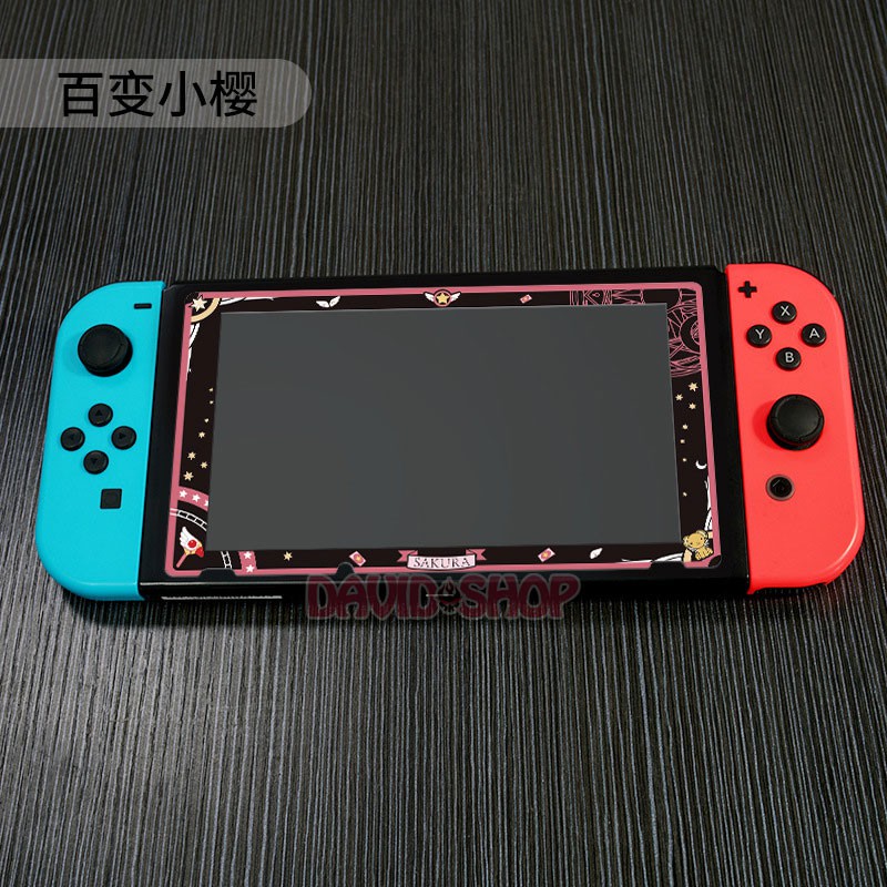 Bộ ốp lưng + case Joy-Con + cường lực có viền cao cấp chủ đề Cardcaptor Sakura cho Nintendo Switch