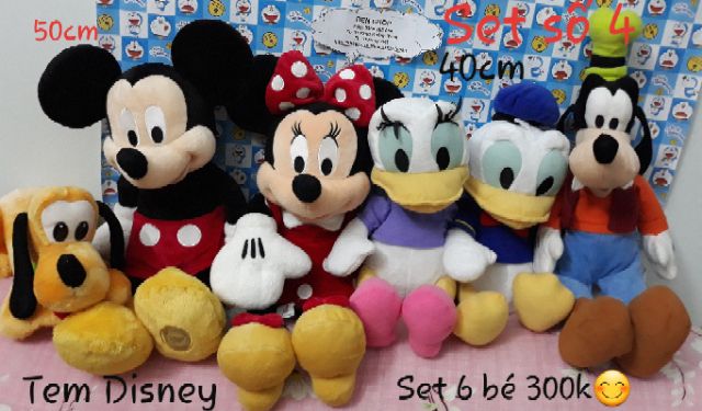 Trọn bộ gấu bông chuột mickey và các bạn trong film Mickey mouse clup house, hàng chính hãng Disney💕💕💕