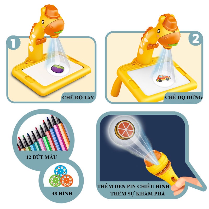 Bàn vẽ có đèn chiếu sáng thông minh tạo niềm vui cho bé ham học vẽ phát triển não bộ tự nhiên
