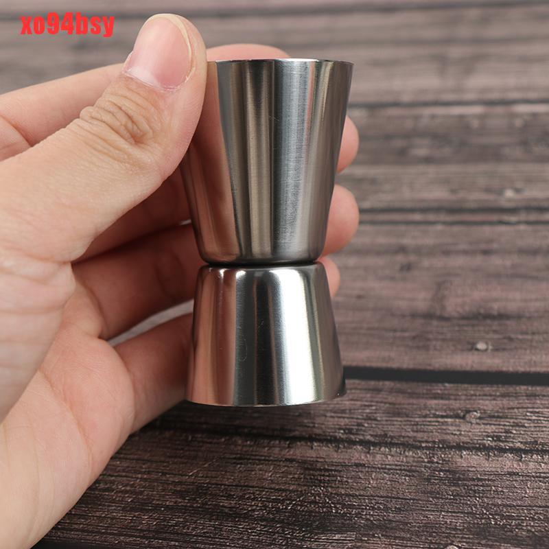 [xo94bsy]15/30 Ml Stainless Steel Cocktail Shaker Cup Bar Dual Shot Drink Spirit Measure