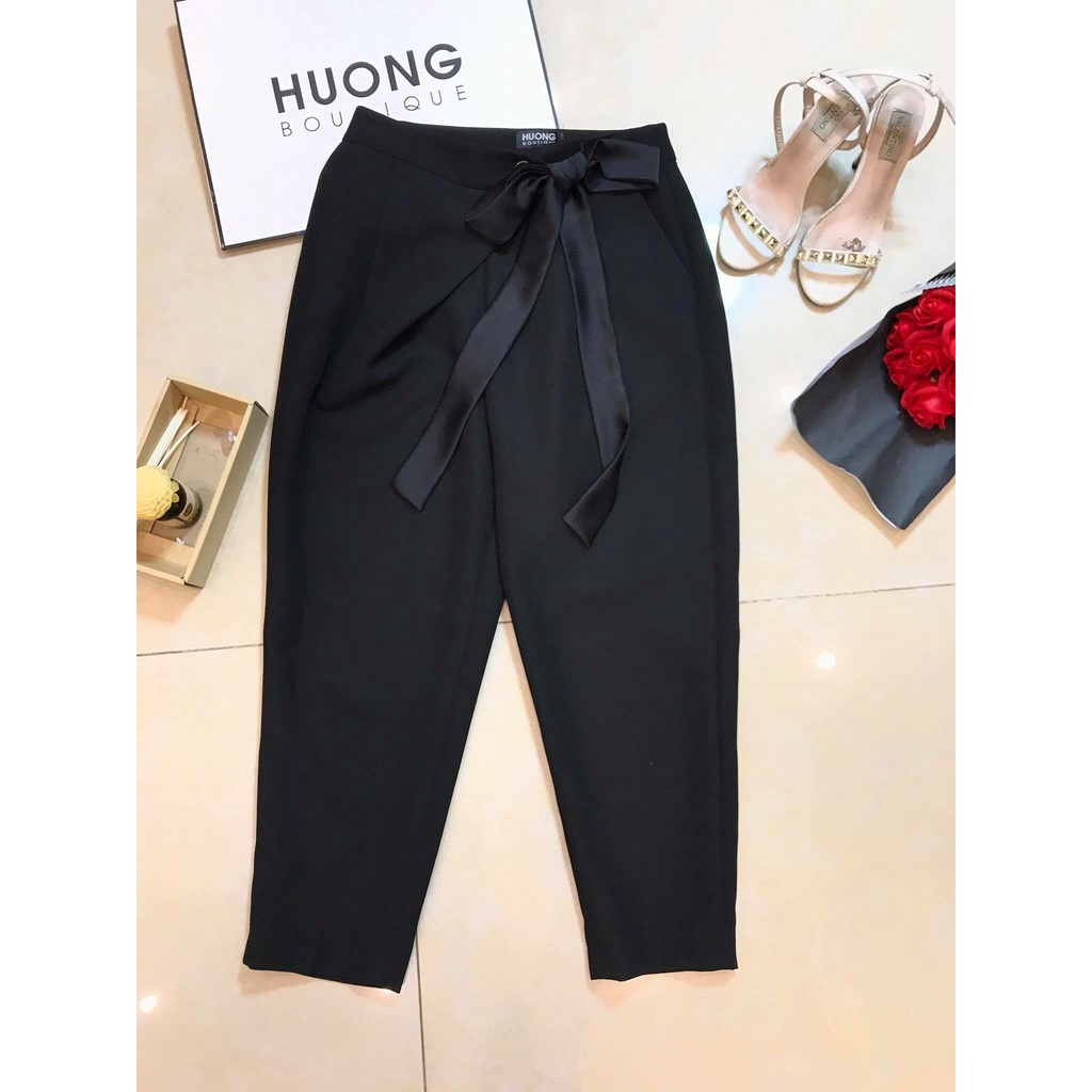 HUONGBOUTIQUE Quần baggy đính nơ HBQ10