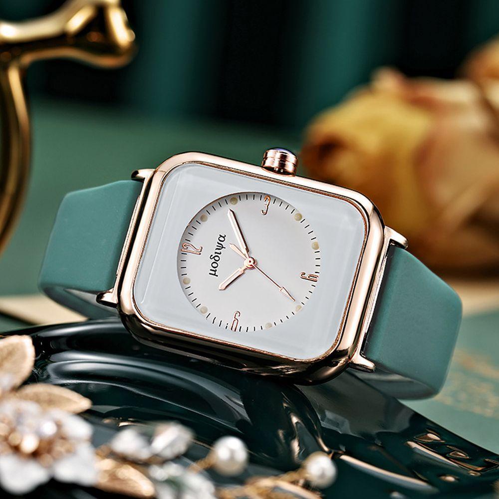 MELODG Đồng Hồ Quartz Nữ Dây Silicone Thời Trang