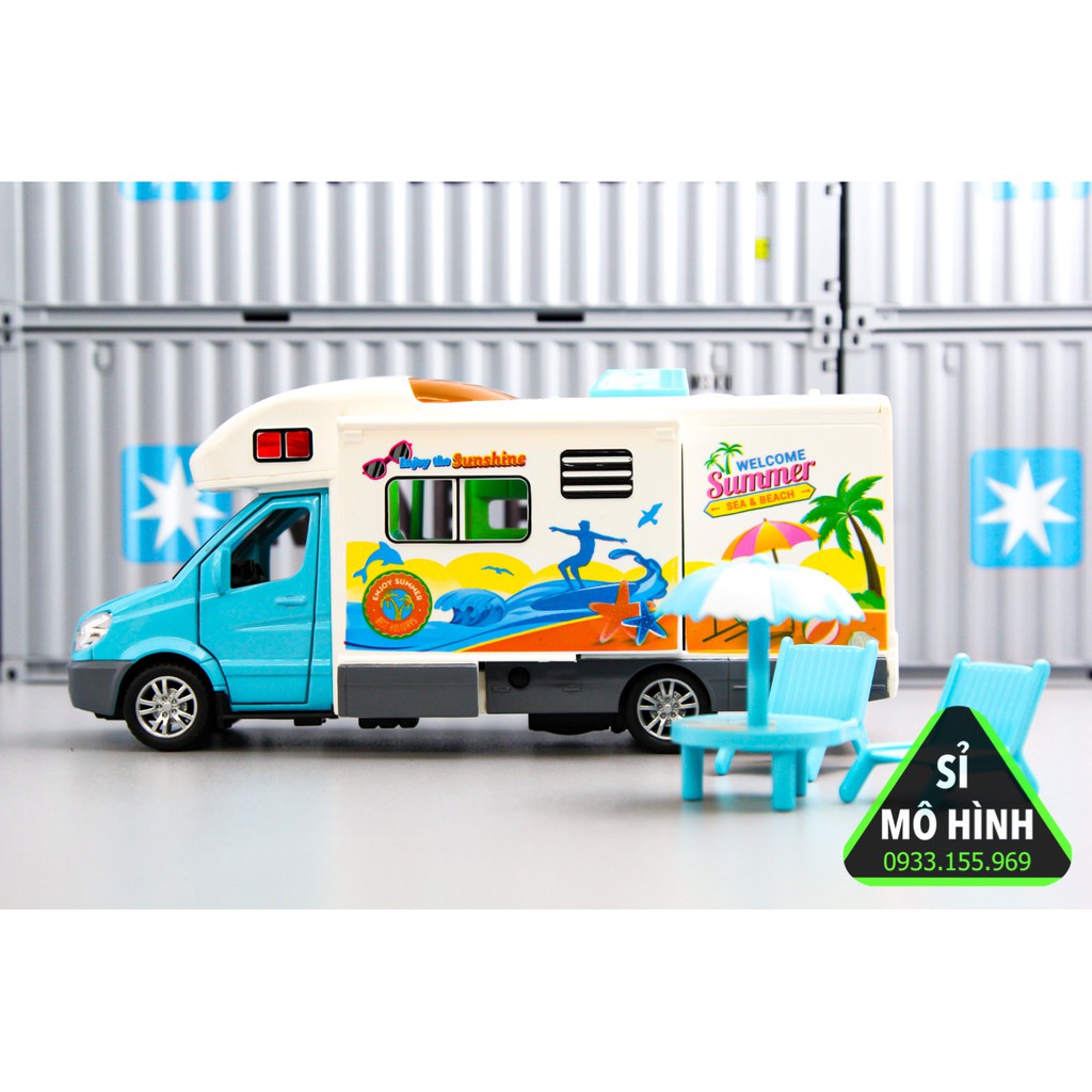 Mô hình xe Touring Car nhà di động 1:32 Xanh