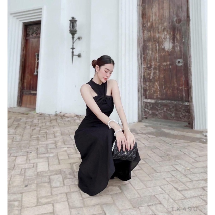 Đầm WAYO dự tiệc 2 màu trắng đen sang trọng