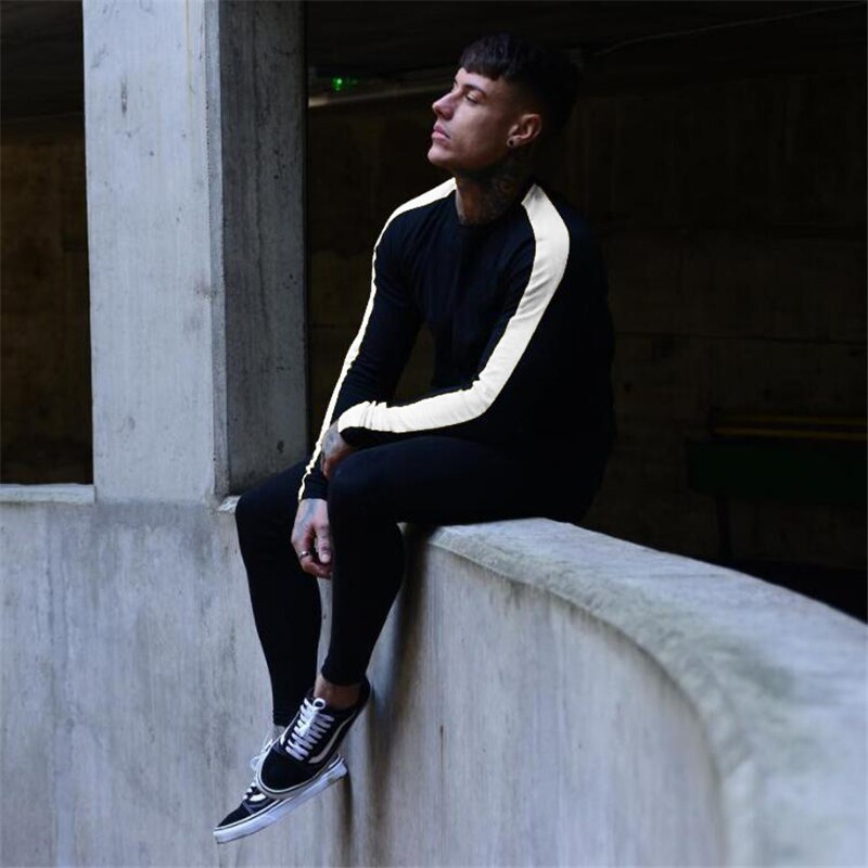 NEW áo nam Dài Tay Cổ Tròn Thời Trang