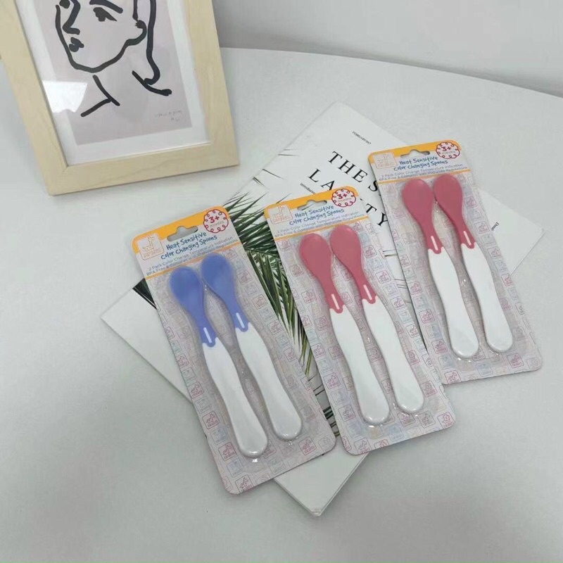 Sét 2 thìa ăn dặm báo nóng swinggies cho bé