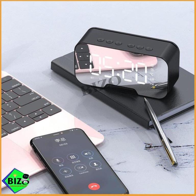 [TREND HOT 2020] Loa bluetooth kèm đồng hồ hiển thị đèn LED kiêm giá đỡ điện thoại