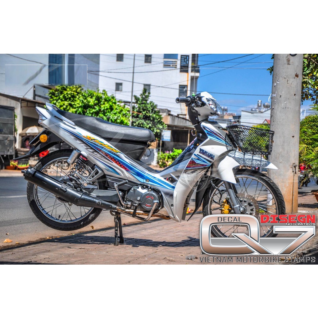 Tem Rời Sirius 110 Trắng Xanh