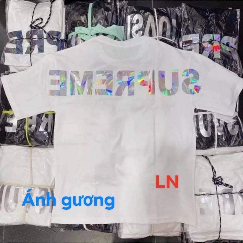 Áo phông SUPRE ánh gương ngang lưng TH6