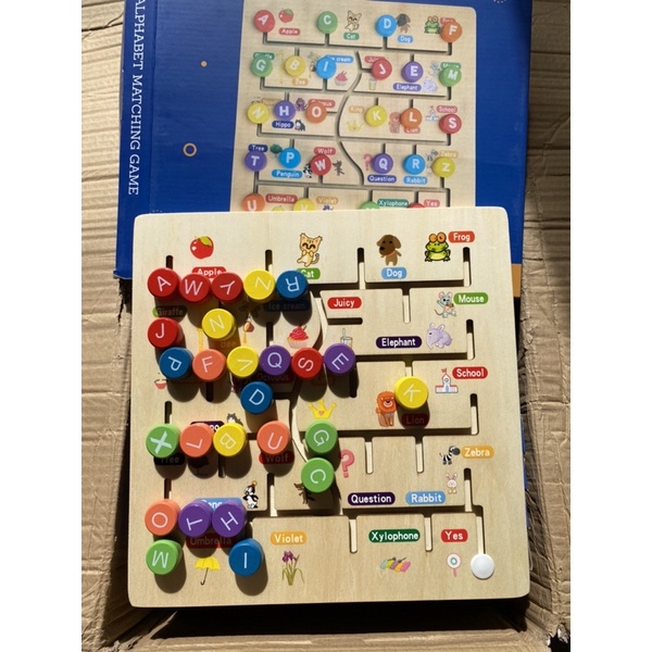 Bảng Gỗ Mê Cung Học Số Và Chữ Cái