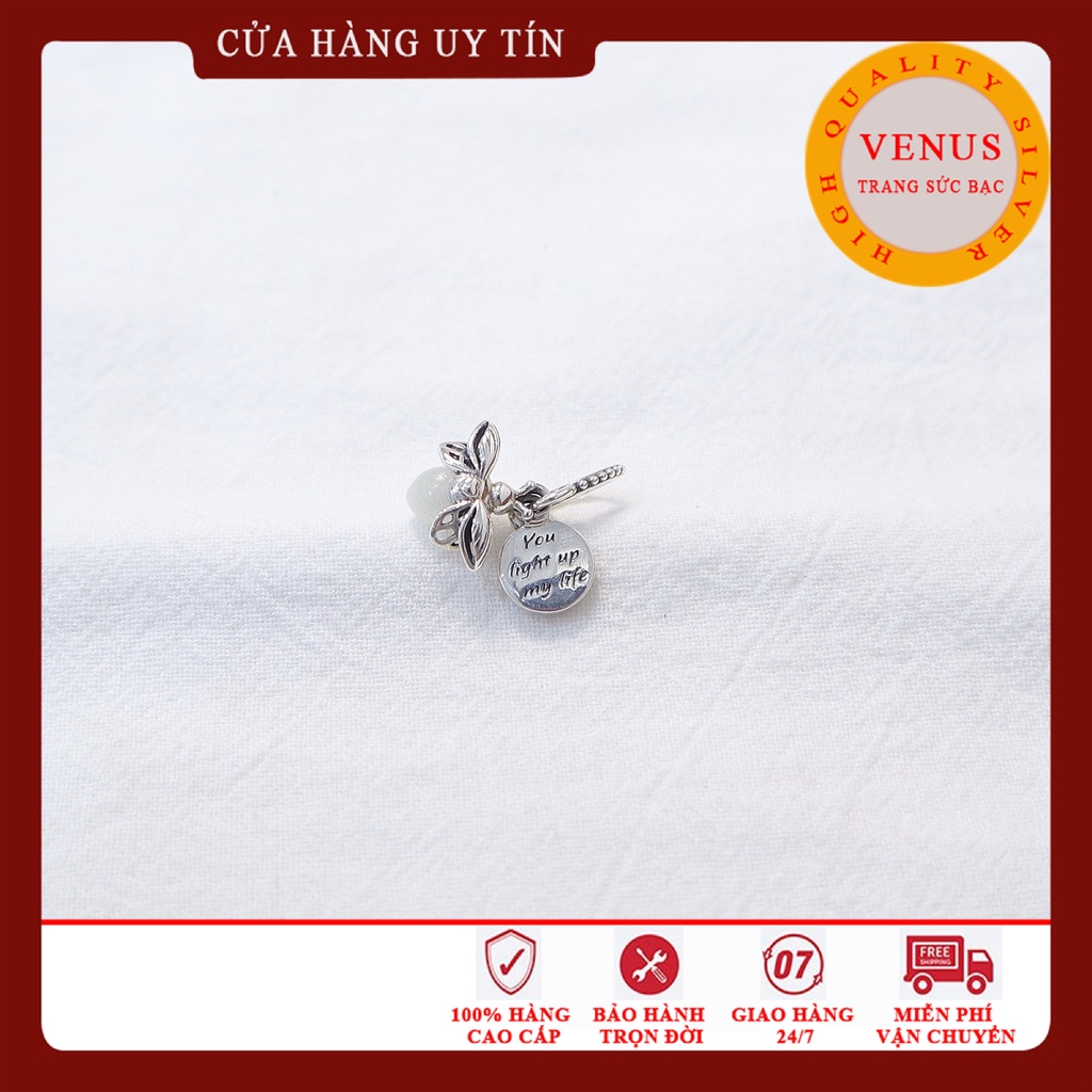 Charm đom đóm phát sáng- Bạc 925 cao cấp- Trang sức bạc Venus