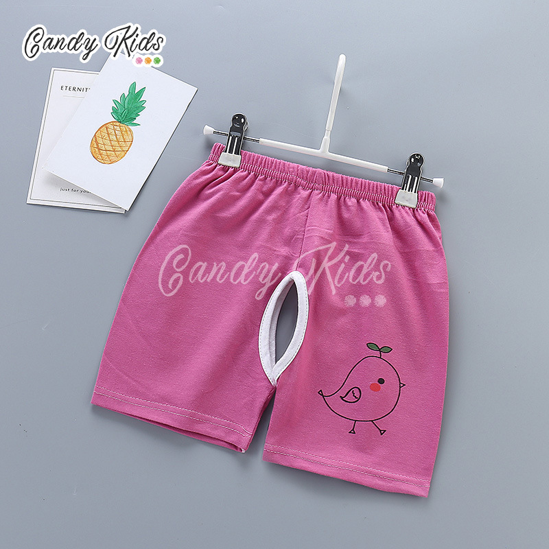 Quần Short Chất Liệu Vải Cotton Hở Đáy Dễ Thương Cho Bé 1-7 Tuổi