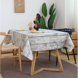 Khăn trải bàn đẹp, tinh tế mẫu vân gỗ nâu Landecor -TB308
