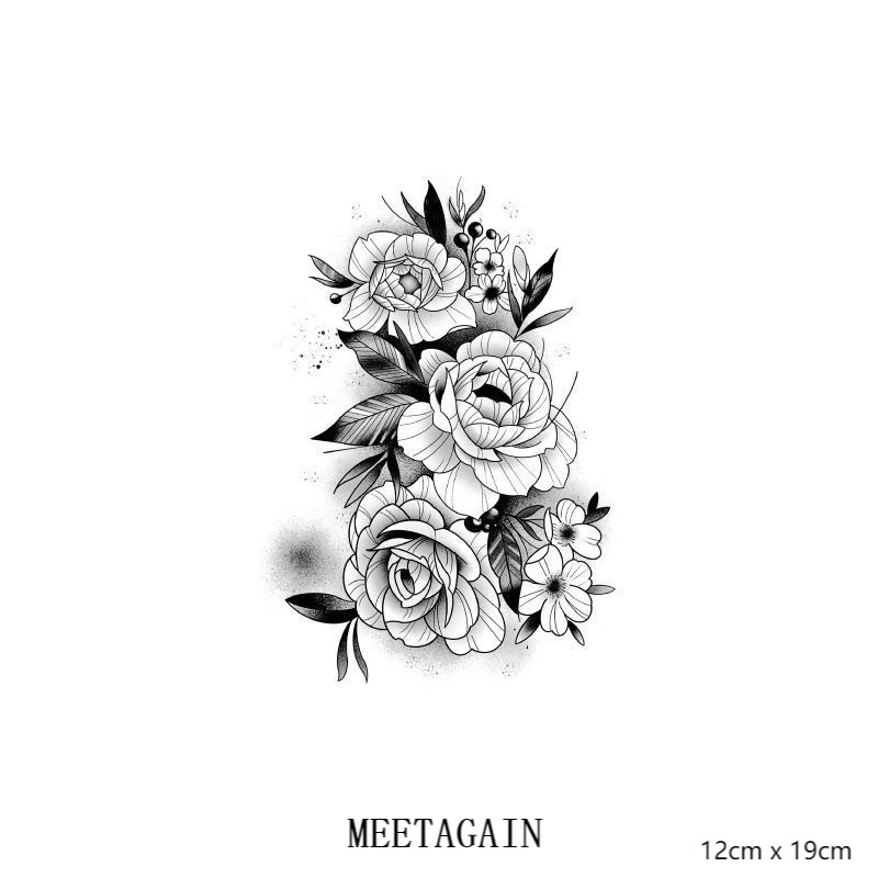 Hình xăm dán tạm thời không thấm nước cao cấp 12cm x 19cm giữ được 15 ngày Xl-008