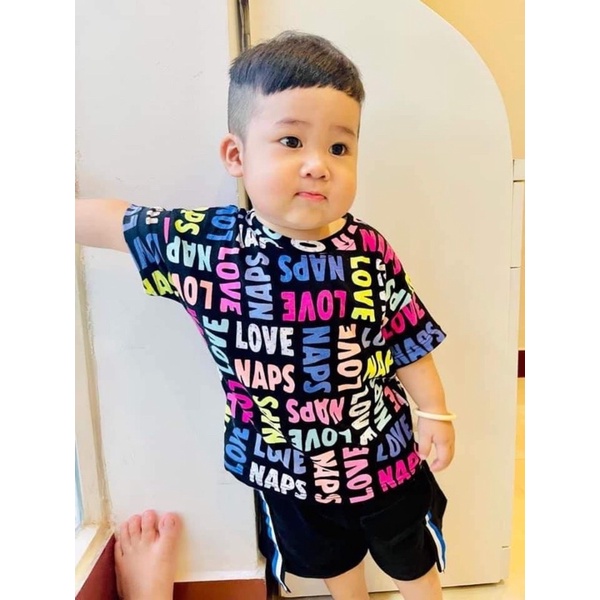 Set cotton chữ bé trai