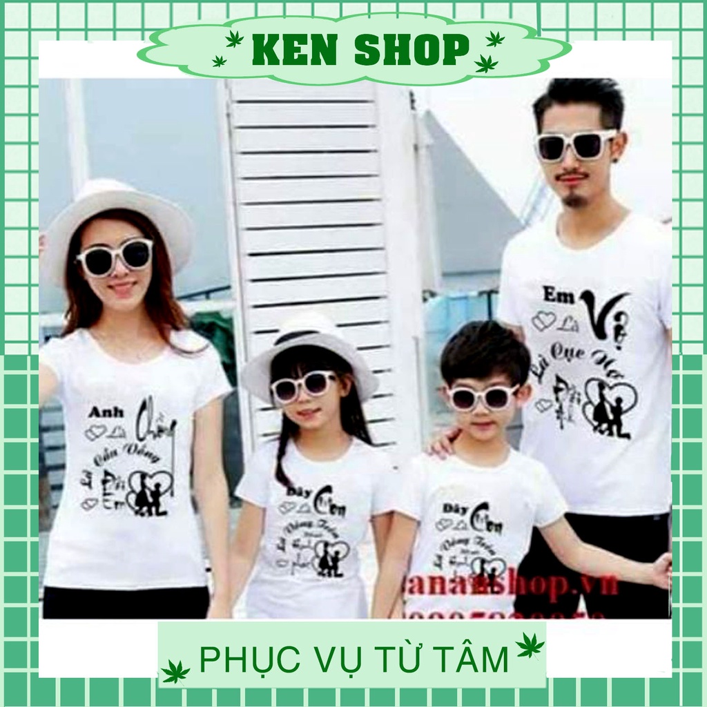 Áo gia đình ck vk LÀ NHẤT chất cotton