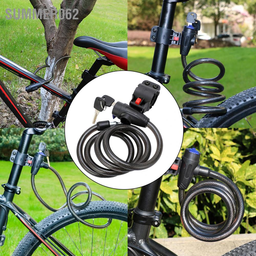 Cáp thép xoắn ốc kết hợp chống trộm bảo vệ an toàn xe đạp