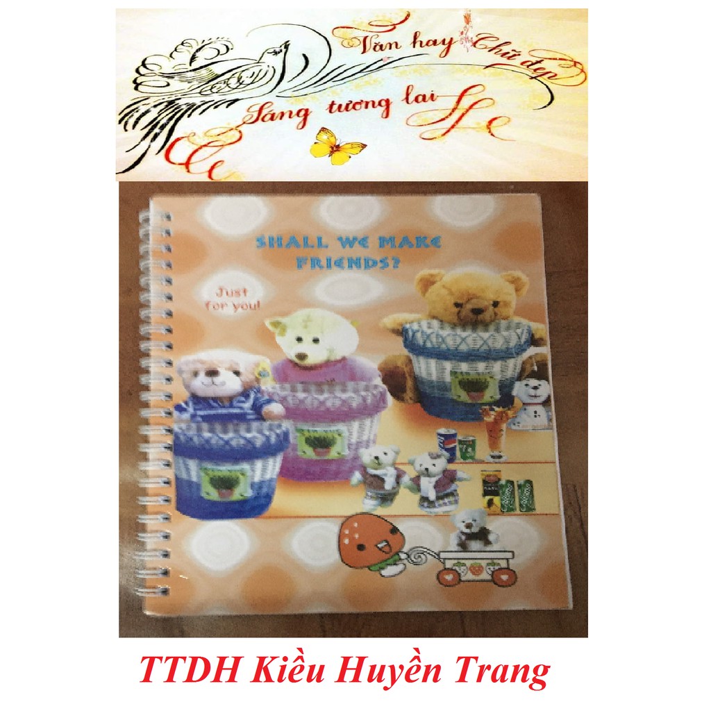 Sổ tay hình gấu dễ thương