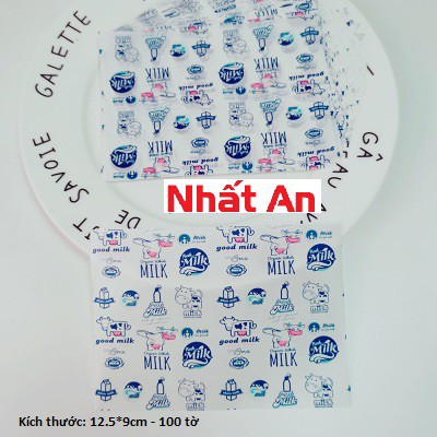 Giấy gói keo nougat xoắn 100 tờ - mẫu 7