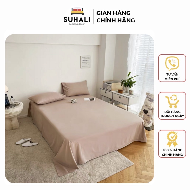 [Mã BMTTC60K giảm đến 60K đơn 50K] Ga lẻ hoặc vỏ gối lẻ tici Suhali, chất liệu cotton tici đủ size 1m2 1m6 1m8 2m2