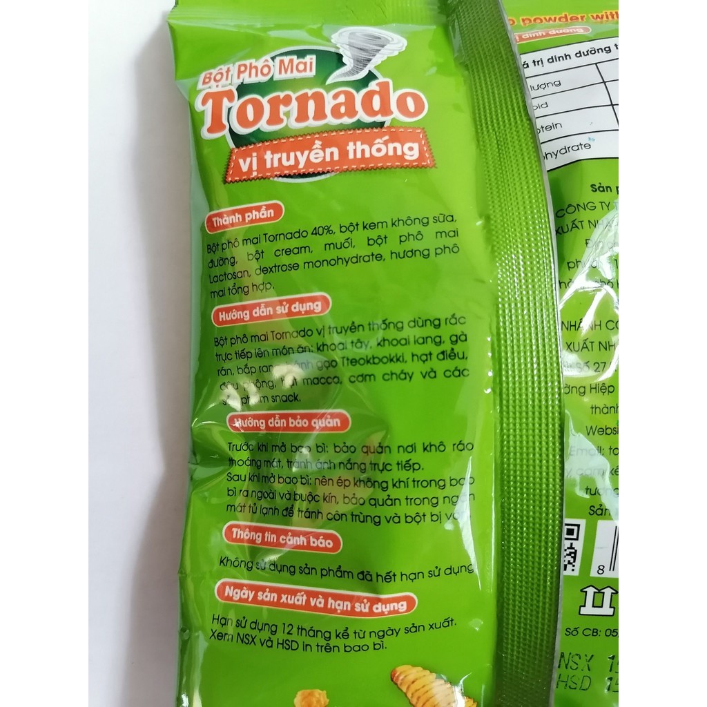 [100g – Truyền thống] Bột phô mai lắc Tornado [VN] TOMATO T&P Chesse taste powder classic (ttp-hk) | BigBuy360 - bigbuy360.vn