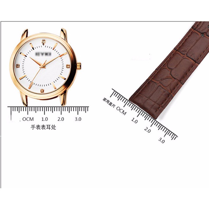 [RẺ NHẤT] Dây đồng hồ da DW nam da cá sấu size 14,16,18,20mm màu ĐEN, NÂU cao cấp