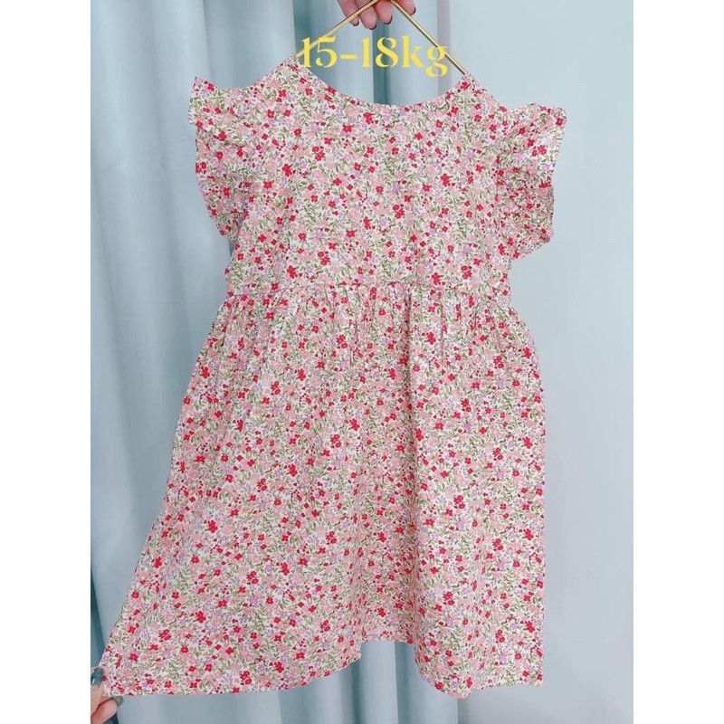 Váy cho bé gái chất liệu vải thô cho bé từ 12-18kg  giá 95k