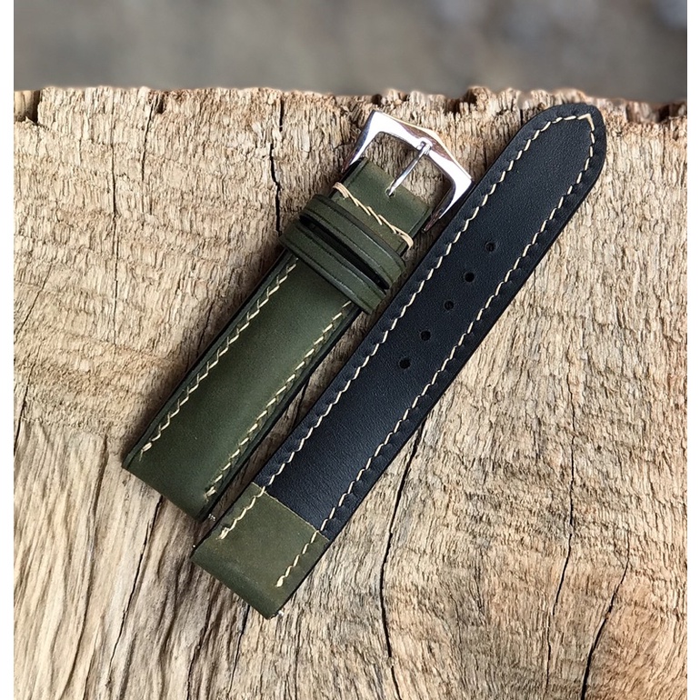 Dây da đồng hồ Olive
