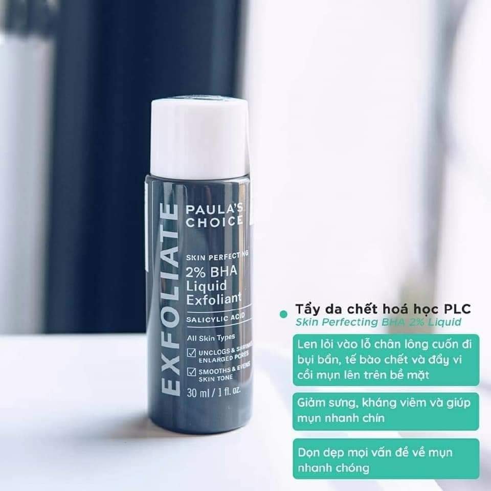 [CHÍNH HÃNG - CÓ HÓA ĐƠN] Tẩy da chết Paula's Choice Skin Perfecting 2 BHA Liquid Exfoliant 30ml